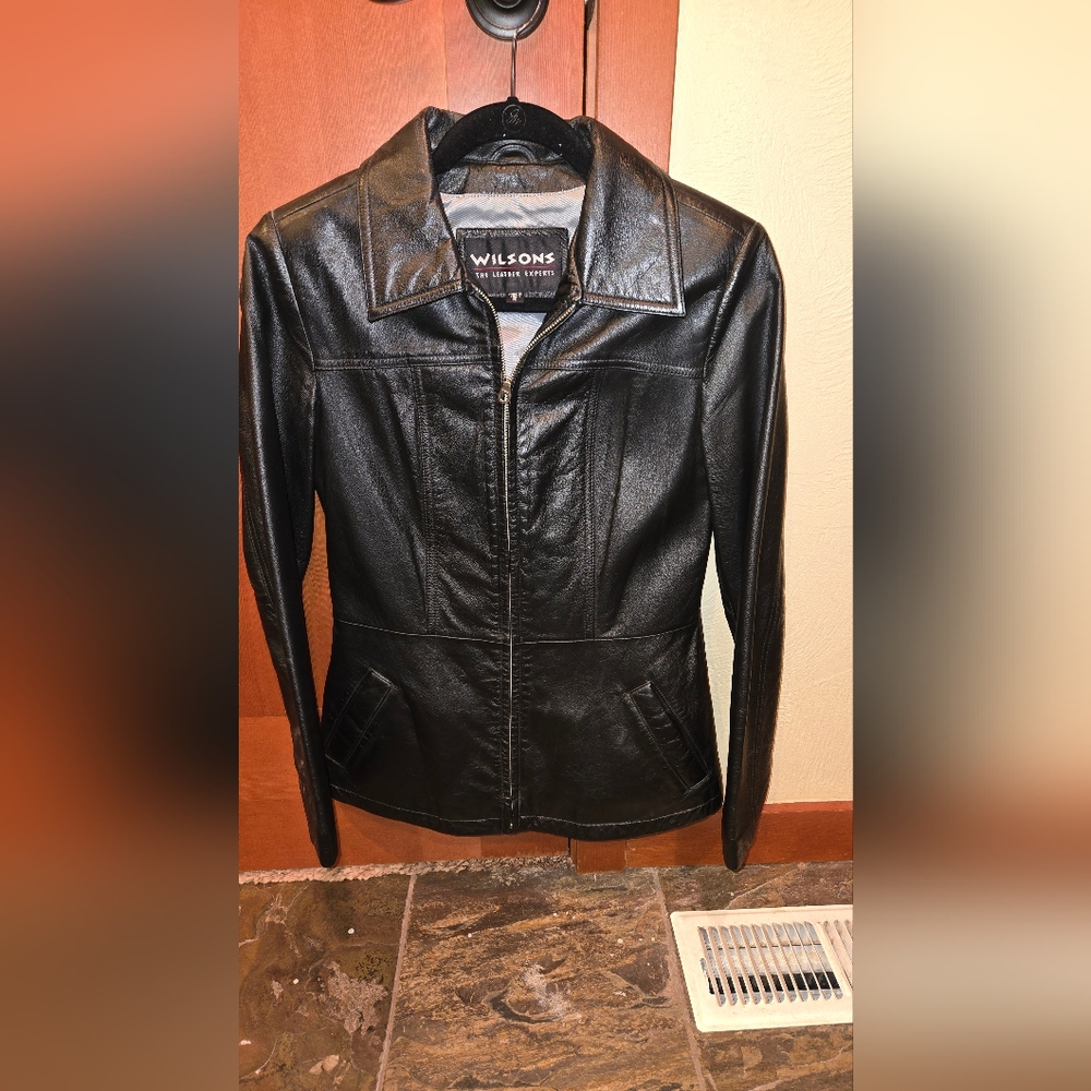 Y2k Wilson Women's Black Leather Jacket